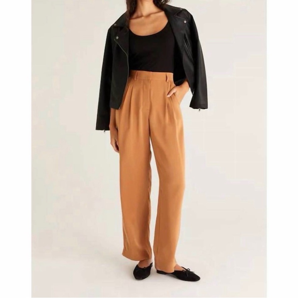 Z SUPPLY lucy twill pant in camel brown. Xl